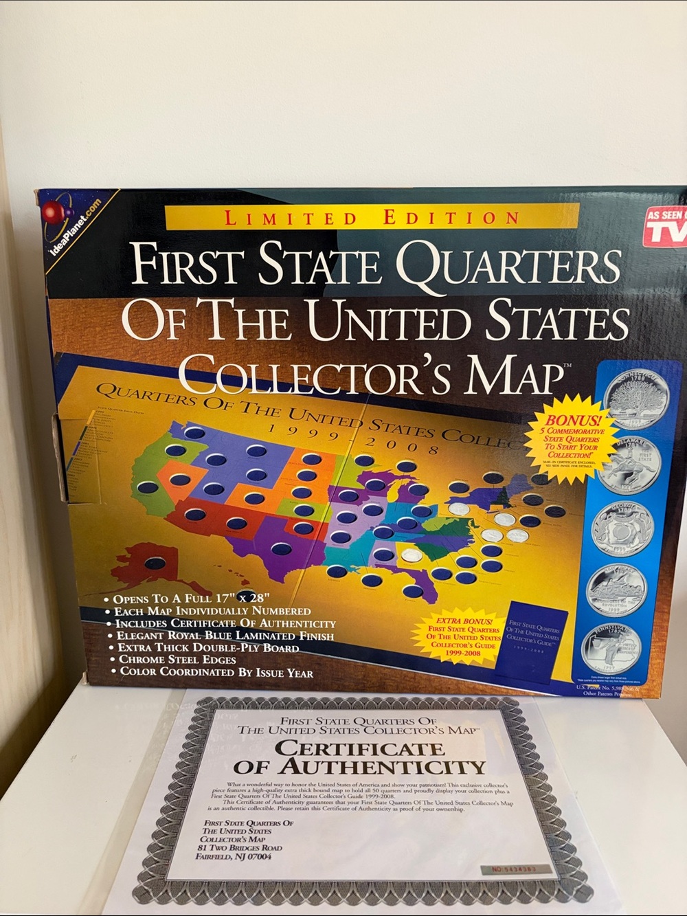 Limited Edition First State Quarters of U.S. Collector’s Map & Guide